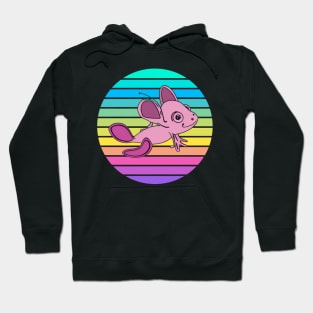 Baby Axolotl Vintage Sunset Hoodie